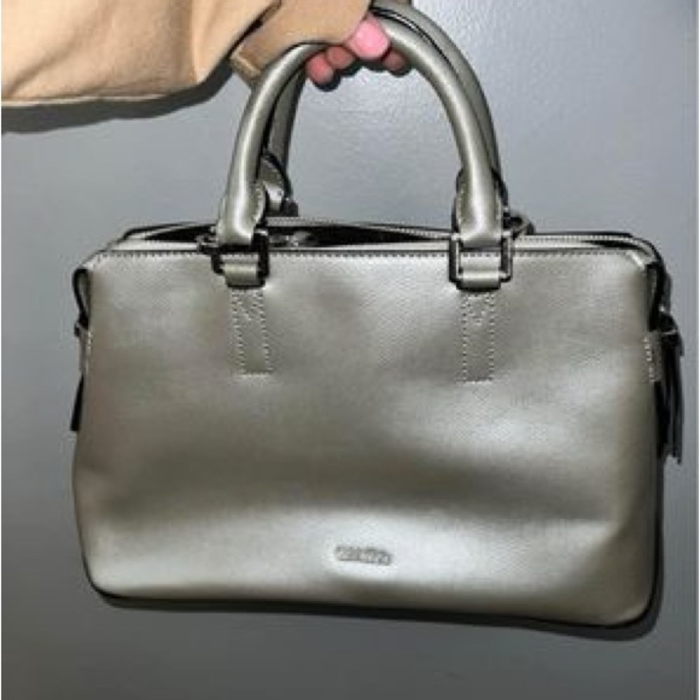 Calvin Klein Silver Top Handle bag